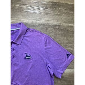 Adidas Golf Mens XL Purple Heather MountainAire Logo Performance Polo Shirt